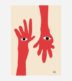 Paper collective Affiche 30x40 Hamsa Hands -