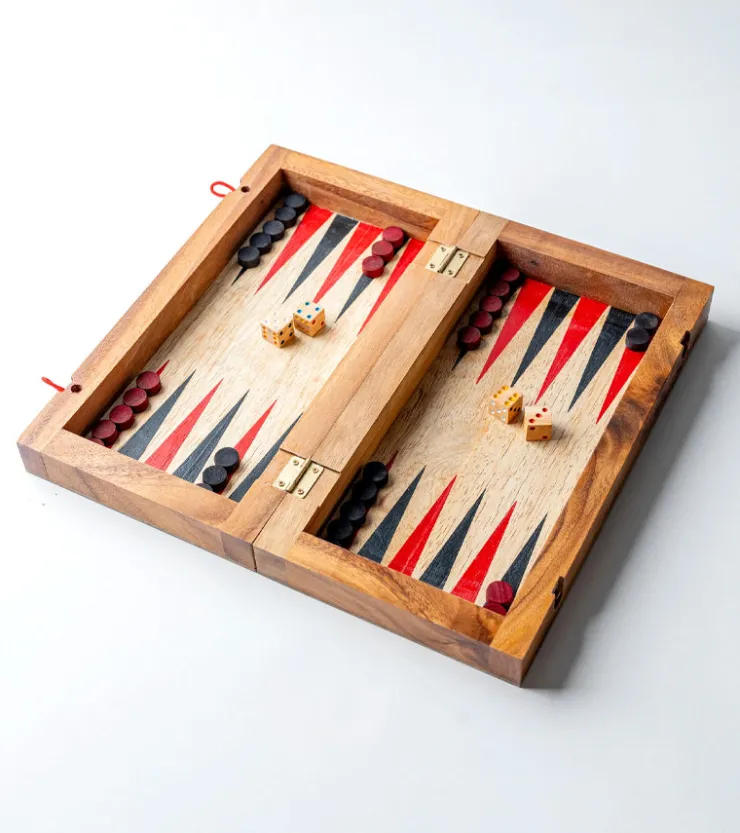 Verve Culture Backgammon en bois de manguier