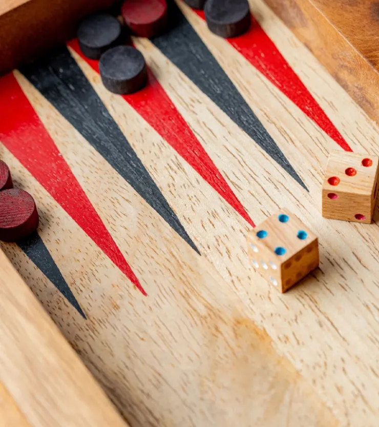 Verve Culture Backgammon en bois de manguier