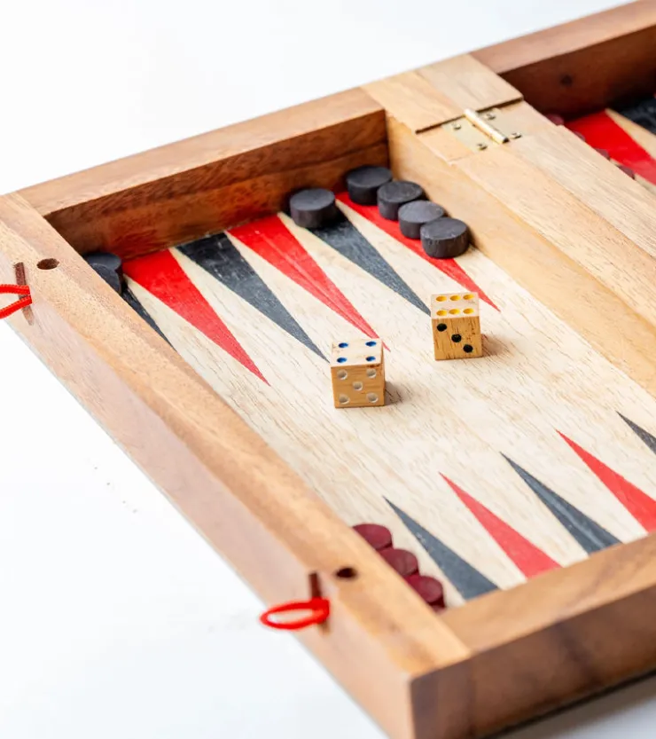 Verve Culture Backgammon en bois de manguier