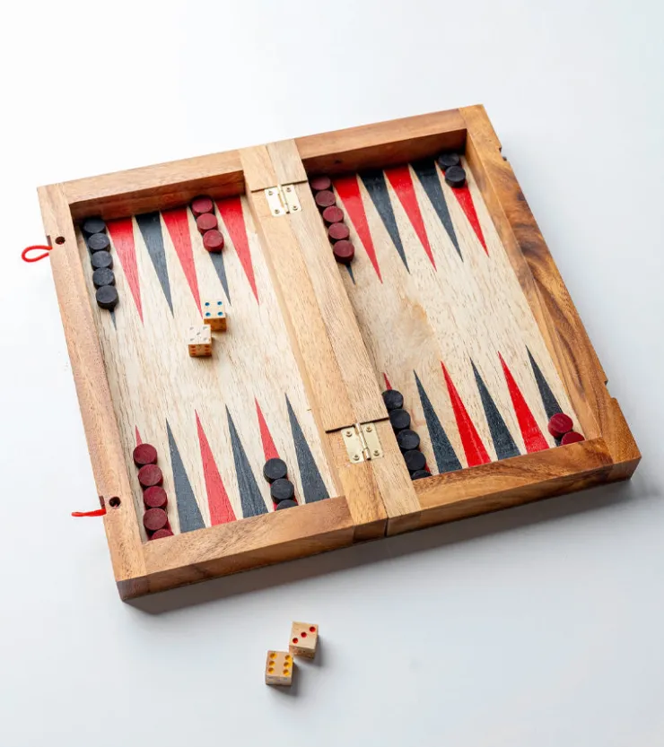 Verve Culture Backgammon en bois de manguier