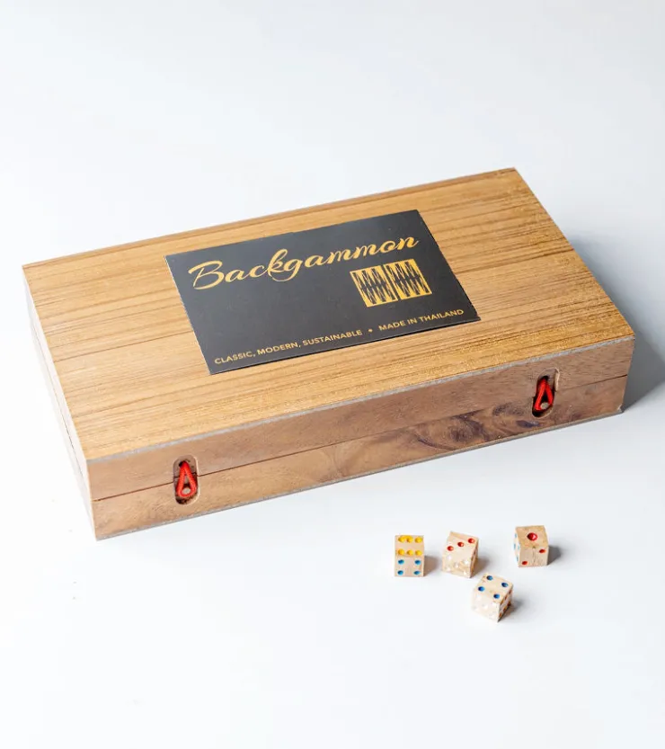 Verve Culture Backgammon en bois de manguier