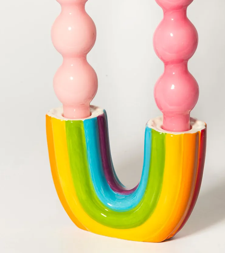 DOIY Bougeoir arc-en-ciel