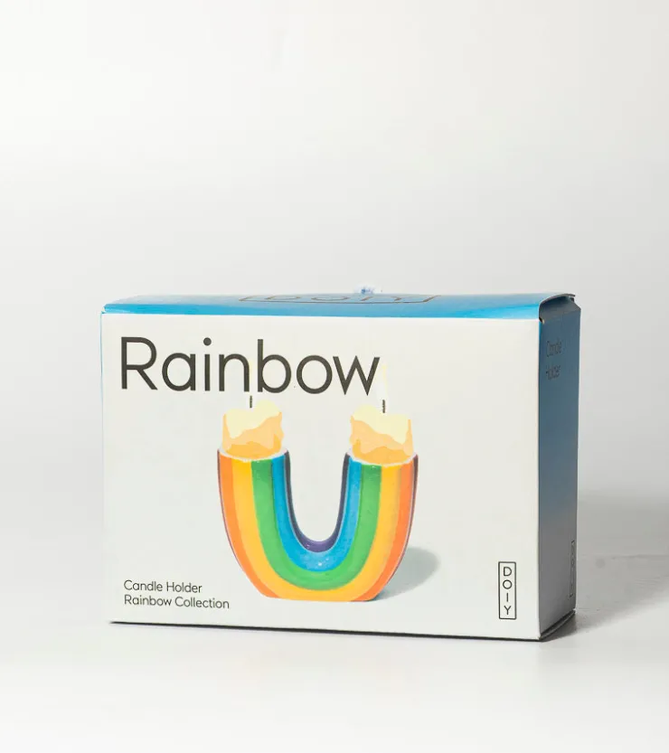 DOIY Bougeoir arc-en-ciel