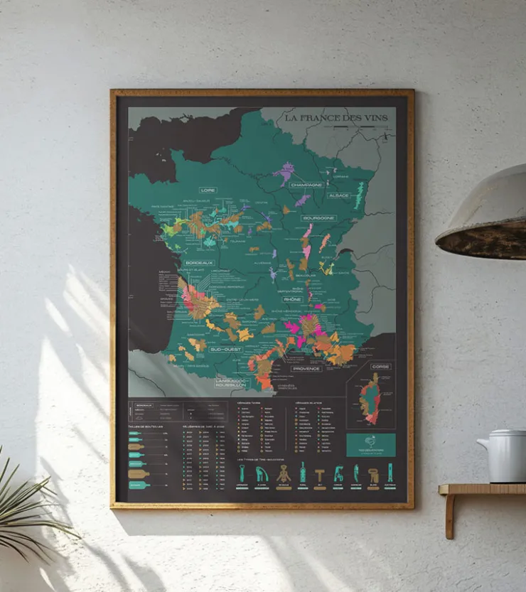 1020 Dégustations Carte à gratter : la France des vins