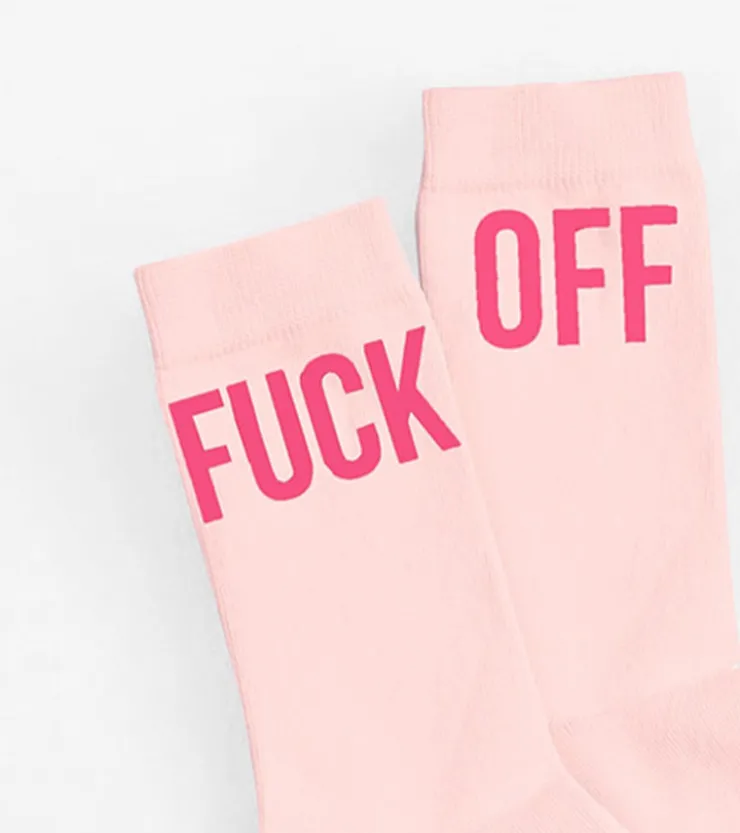 FISURA Chaussettes fuck off rose