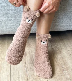 L'avant gardiste Chaussettes ourson en moumoute