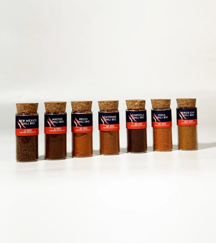 Quai Sud Coffret de piments - Echelle de Scoville