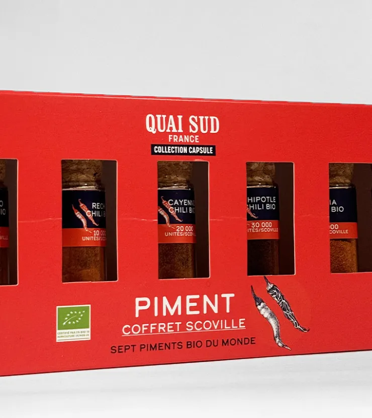 Quai Sud Coffret de piments - Echelle de Scoville