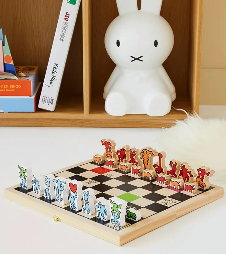 Vilac Coffret jeu d'échecs Keith Haring