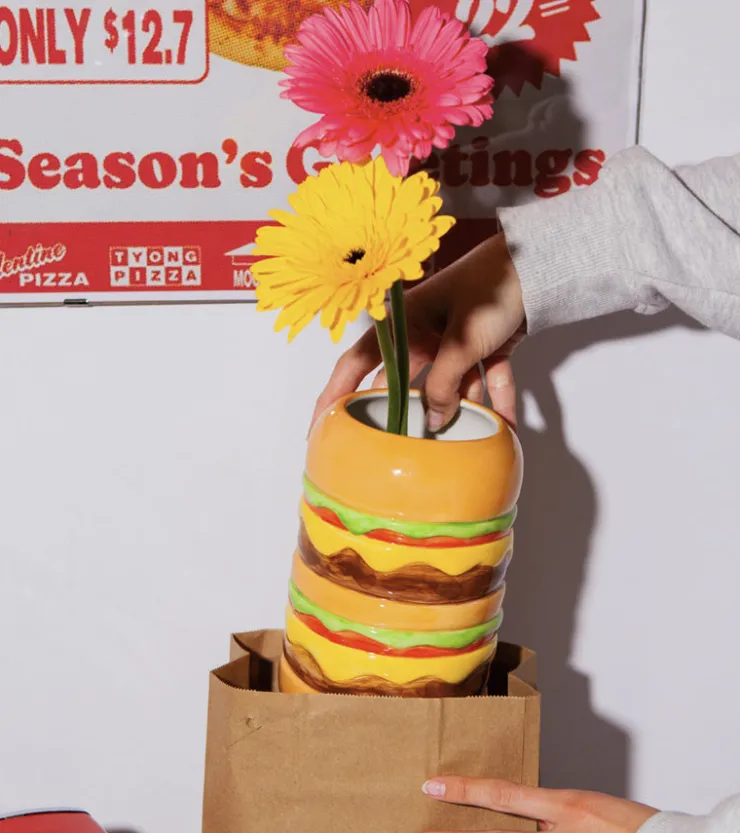 DOIY Fast Food - Vase Burger en céramique