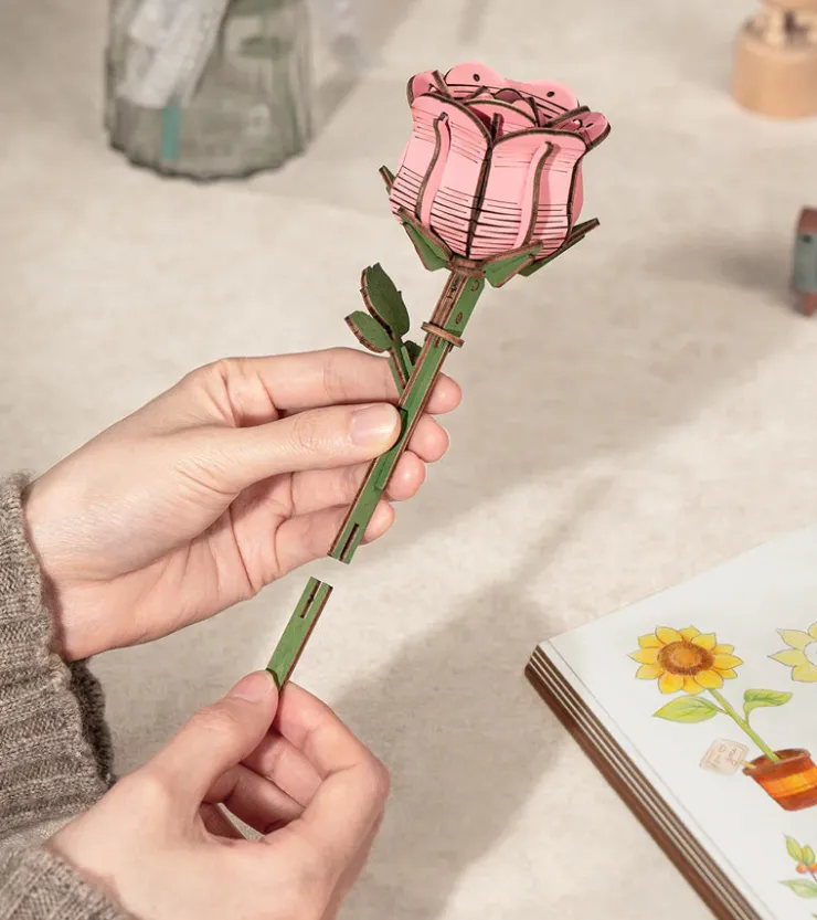 Robotime Kit DIY - Bouquet de fleurs en bois