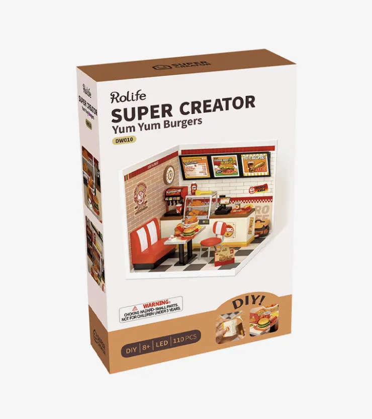 Robotime Kit DIY Fast food miniature - Yum Yum Burgers