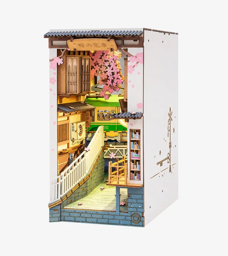 Robotime Kit DIY maison miniature en serre-livre - Sakura Densya