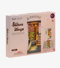 Robotime Kit DIY maison miniature en serre-livre - Sakura Densya