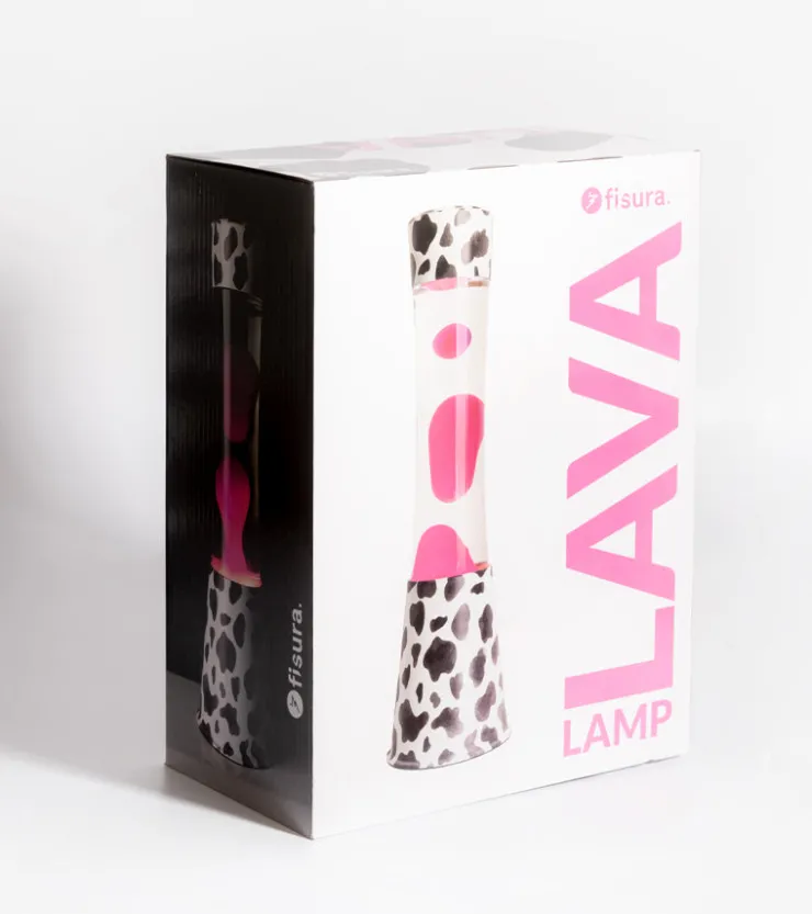 FISURA Lampe à lave aux motifs tâches de vache