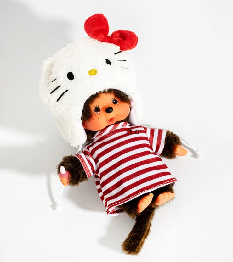 Bandai Peluche Monchhichi Kiki - Hello Kitty