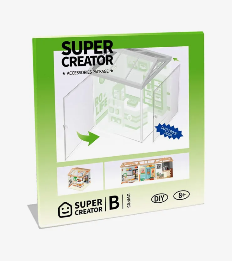 Robotime Porte pour Super Store miniature DIY