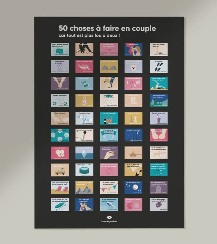 L'avant gardiste Poster 50 choses à faire en couple