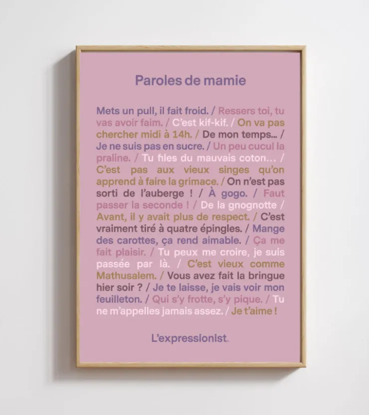L'expressionist Poster - Paroles de mamie