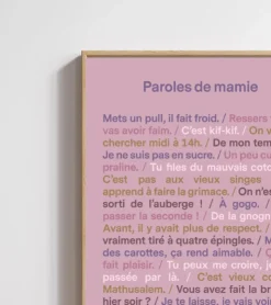 L'expressionist Poster - Paroles de mamie