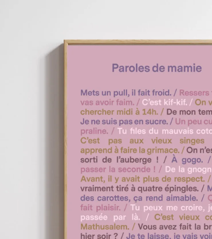 L'expressionist Poster - Paroles de mamie