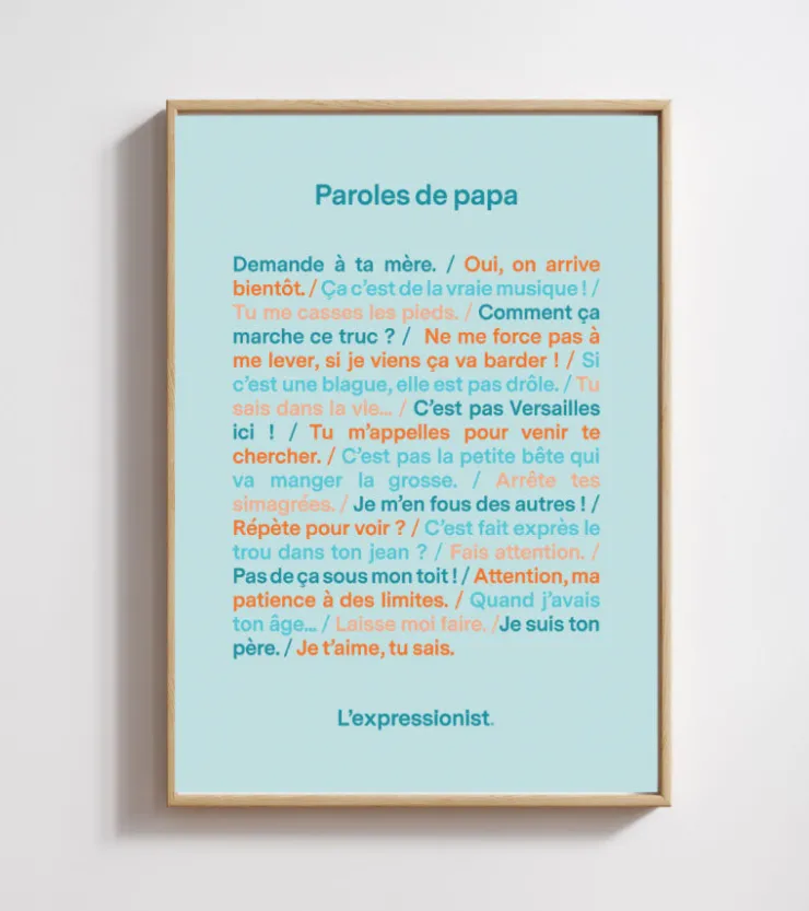 L'expressionist Poster - Paroles de papa