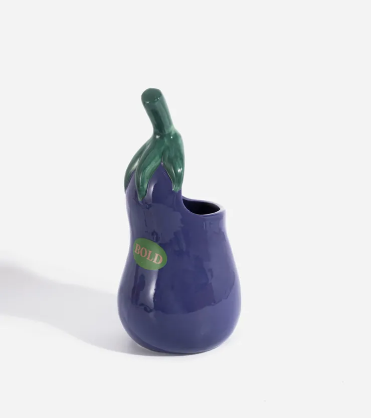 DOIY Pot à ustensiles aubergine