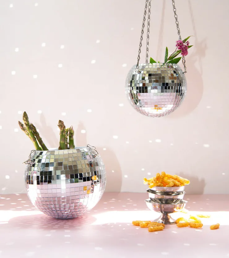 L'expressionist Pot de plantes disco boule à facettes