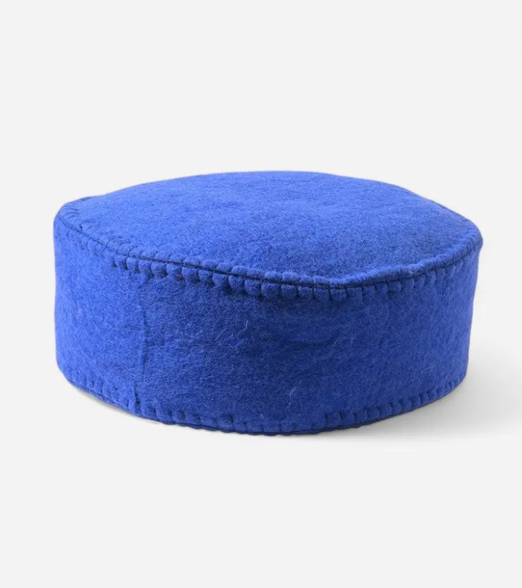 Aveva Pouf coloré en laine