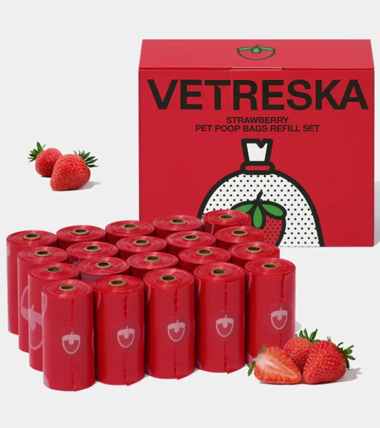 Vetreska Sacs à crottes à la fraise