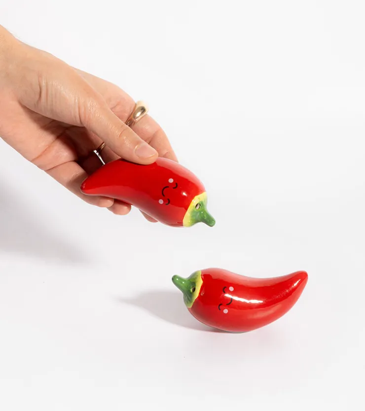 SASS AND BELL Salière et poivrière piment