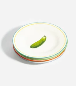 Klevering Set de 4 assiettes à dessert légumes