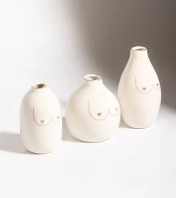 SASS AND BELL Set de 3 vases boobies Girl power
