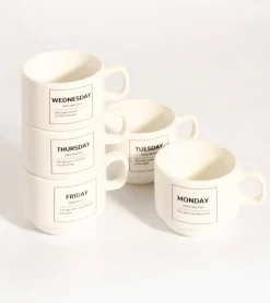 FISURA Set de tasses - Jours de la semaine