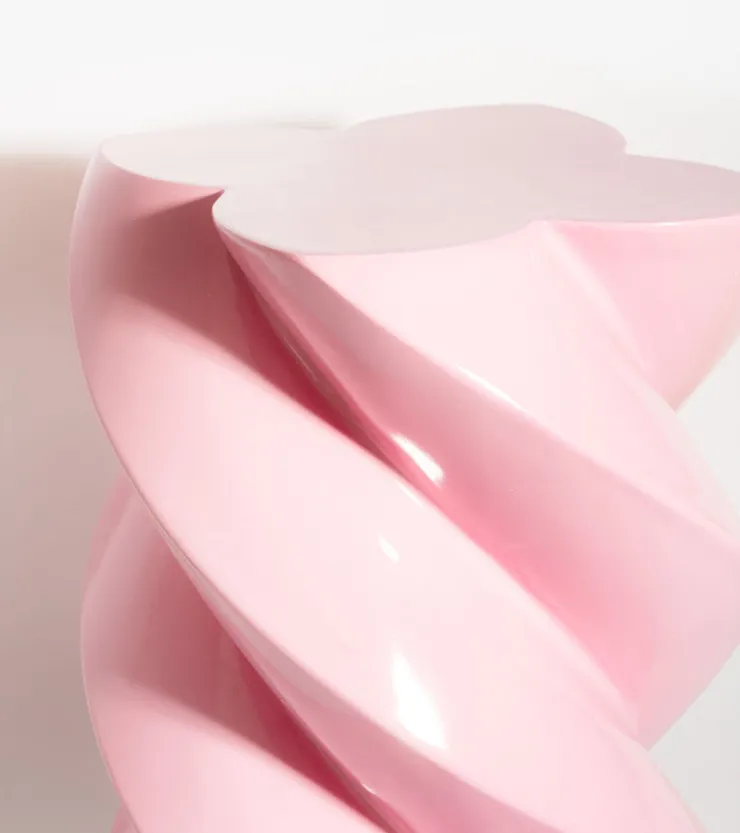 Klevering Table d'appoint marshmallow Rose bonbon