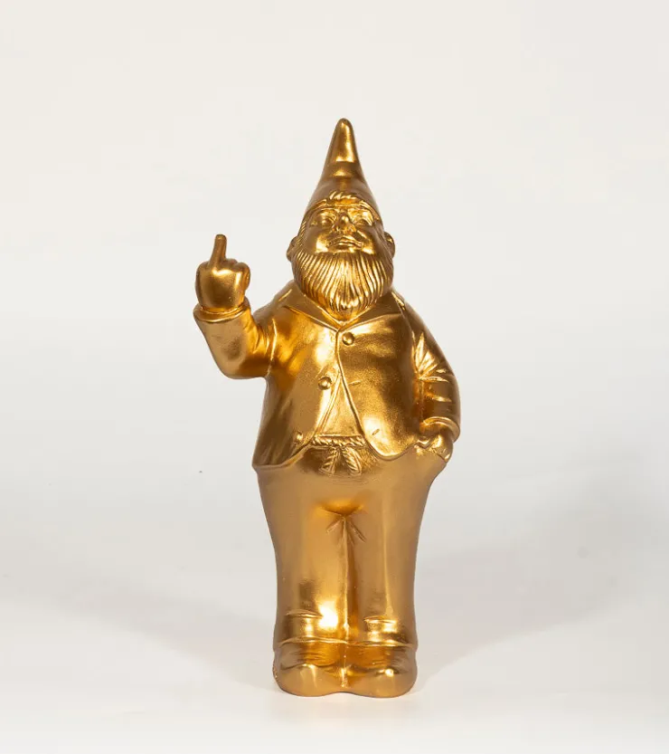 FISURA Tirelire Gnome doré