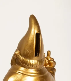 FISURA Tirelire Gnome doré