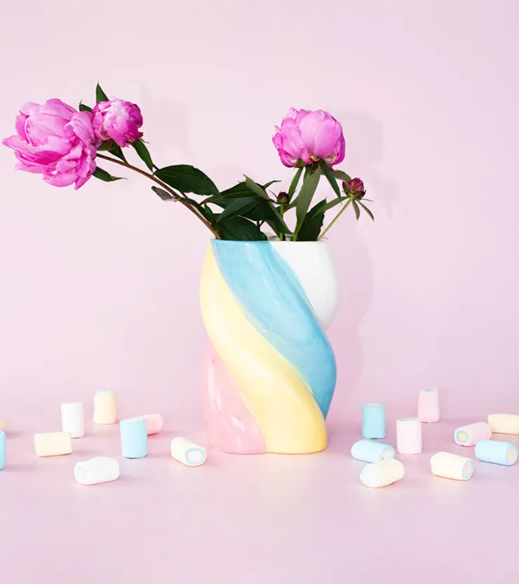 L'expressionist Vase candy Marshmallow
