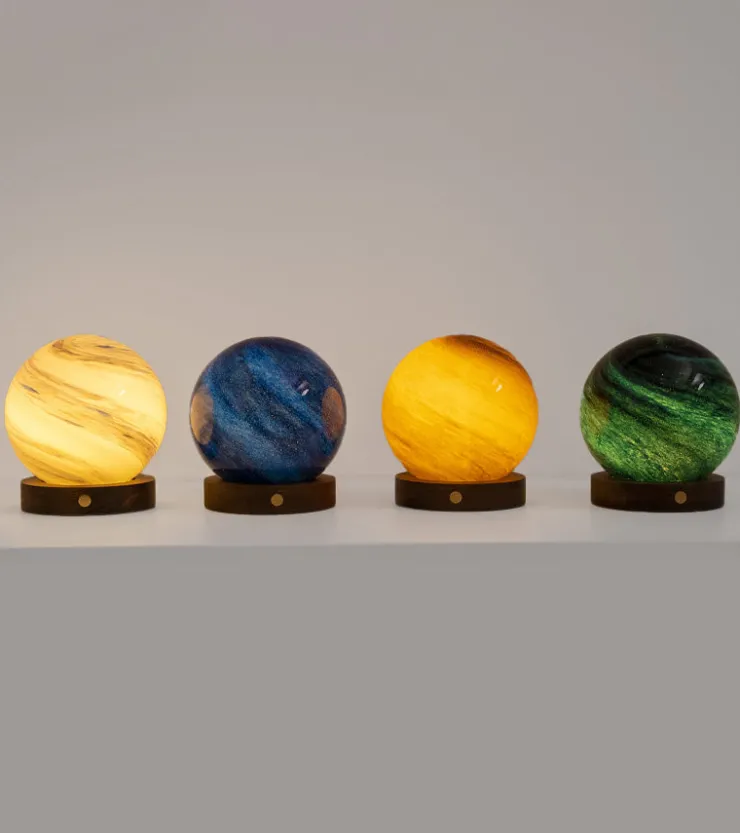 Gingko Veilleuse astrale en verre