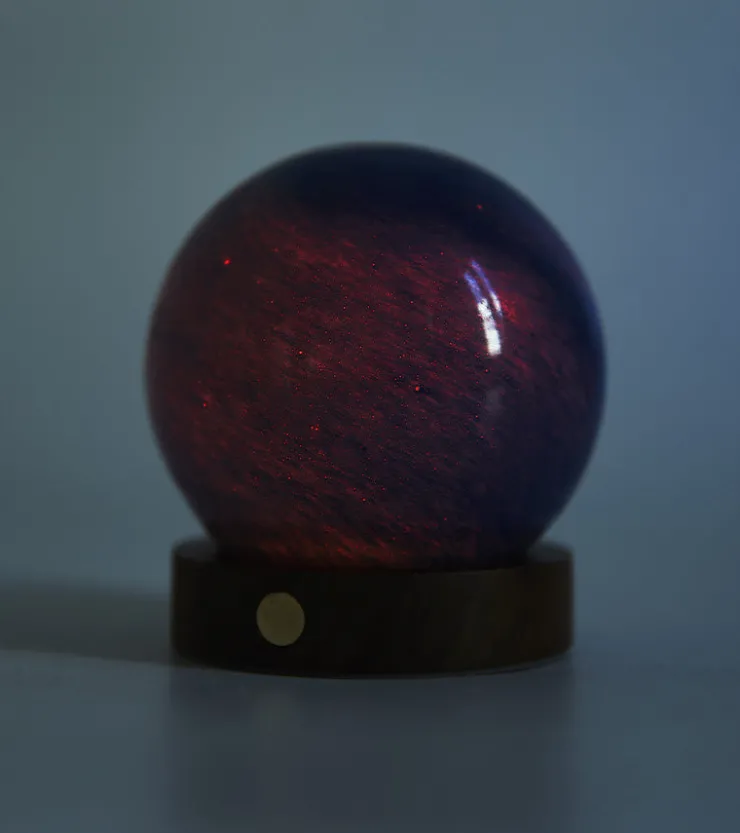Gingko Veilleuse astrale en verre
