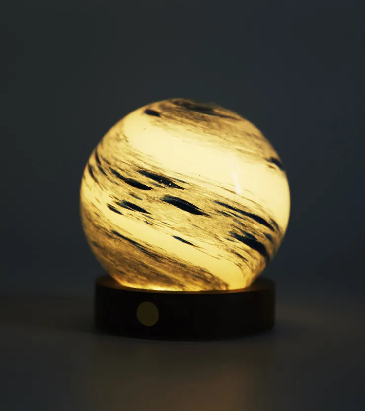 Gingko Veilleuse astrale en verre