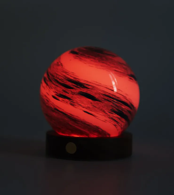 Gingko Veilleuse astrale en verre